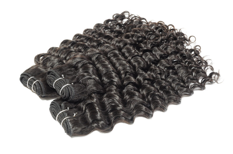 Telas de cabelo humano ondulado
